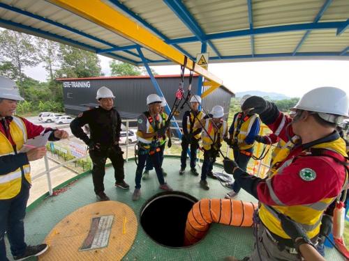 Course for permit holders, supervisors, assistants and workers in confined spaces (total of 4 confined space workers) (4)